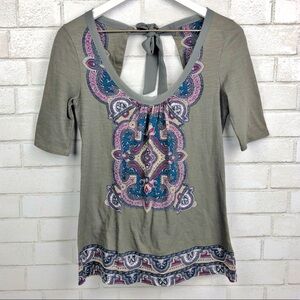 Anthropologie Akemi Kin Brilliant Bow Knot Top XS